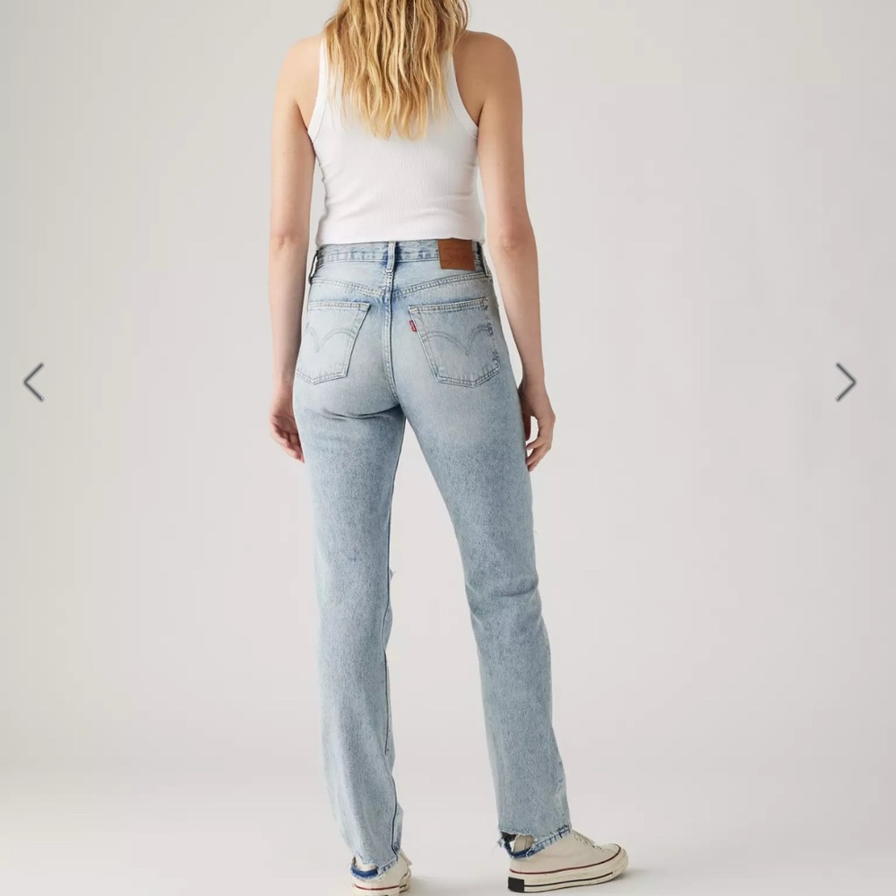 Levi's 501 Women's Blue Straight hi rise Leg Jeans 100% cotton